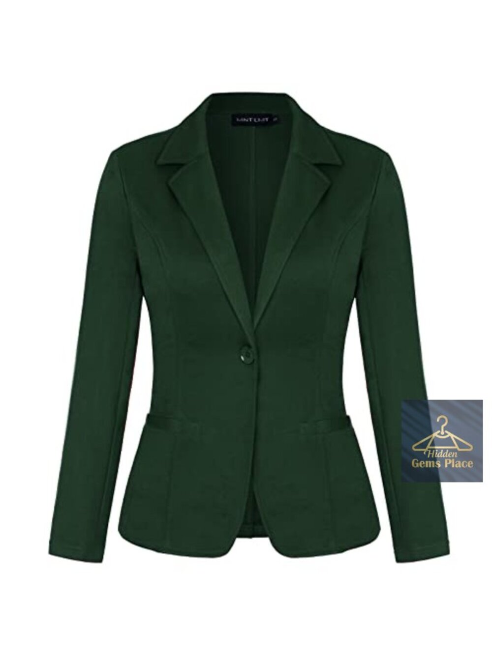 Womens Lightweight Button Front Blazer Notch Lapel Slim Fit Long Sleeve